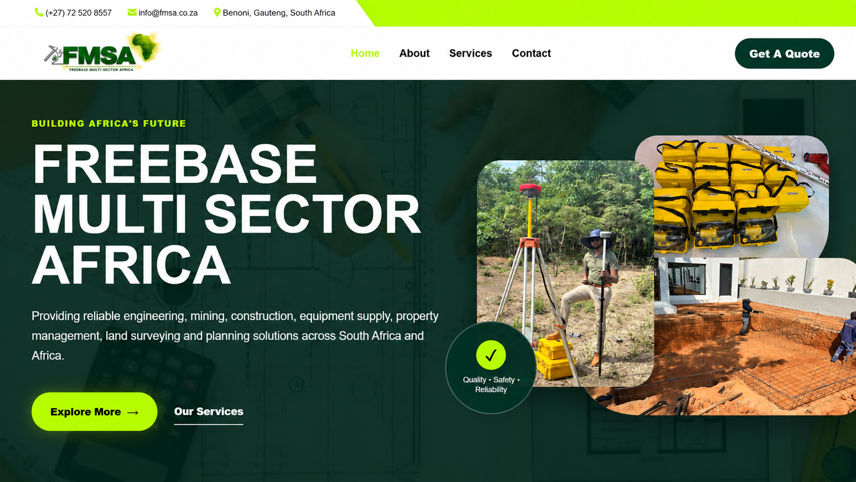 FREEBASE Multi Sector Africa website project
